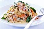American Smoked Salmon And Rocket Linguini Recipe Appetizer