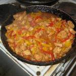 Ragout the Chicken with Sweet Pepper recipe