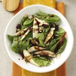 British Spinach Pear Salad with Chocolate Vinaigrette Dessert