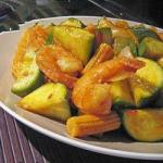 Chilean Jumped of Courgettes and Spicy Shrimp Appetizer