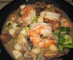 American Scallops and Shrimp With Mushrooms Dinner