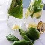 British Infusion of Water Lime Ginger and Basil Appetizer