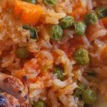 Canadian Red Rice with Carrot and Pea Dinner