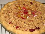 American Rhubarb Raspberry Custard Pie Dessert