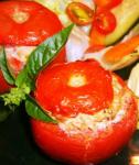 American Baked Tuna Filled Tomatoes Appetizer