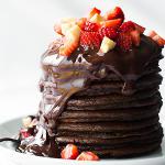 Chocolate Pancakes with Chocolate Sauce recipe