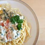 Spaghetti with Salmon and Spinach recipe