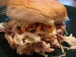 American North Carolinastyle Pulled Pork Sandwiches and Coleslaw Appetizer