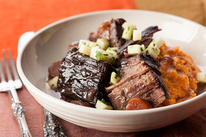 American Red Winebraised Beef with Apple Gremolata Recipe Appetizer