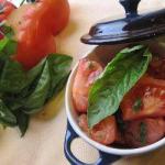 Japanese Salad with Tomato and Basil Appetizer