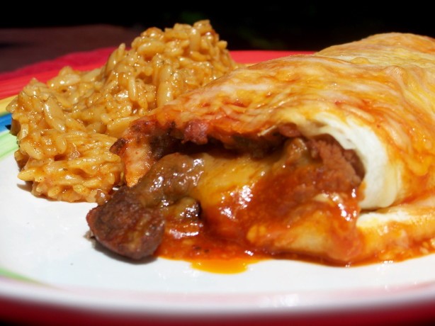 American Baked Steak Burritos Appetizer