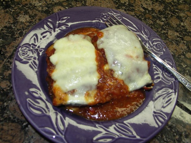 American Lightened up Eggplant  Aubergine Rollatini Appetizer