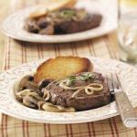 French Steaks with French Onion Sauce Appetizer