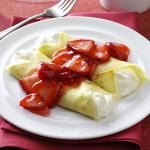 French Strawberry Creme Crepes Dessert