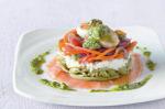 American Vegetable and Seafood Stack Recipe Appetizer