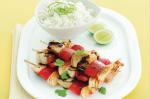 American Red Curry Fish Kebabs With Coconut Rice Recipe Dinner