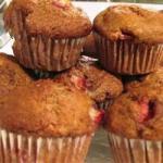 American Mimis Giant Wholewheat Bananastrawberry Muffins Recipe Dessert