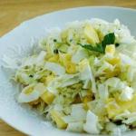 American Salad of Cabbage with Pineapple and Coconut Chips Appetizer