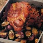 Roast Ham with Mustard and Turnips recipe