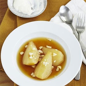 American Baked Pears with Macadamias Dessert