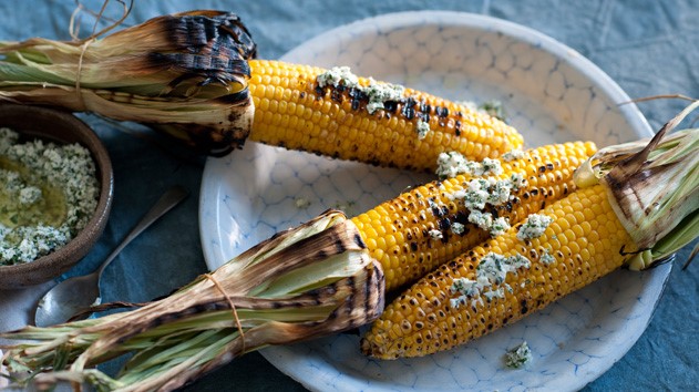 Greek Corn on the Cob with Feta Dressing Appetizer