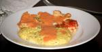 American Roasted Halibut With Tomato Cream Sauce Dinner