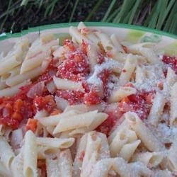 American Pasta with Homemade Arrabbiata Sauce Appetizer