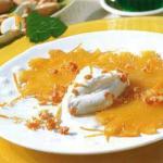 American Carpaccio of Pineapple with Crunchy Almonds Dessert