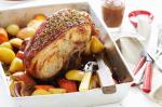 Canadian Roasted Pork Leg With Apple Recipe Dinner