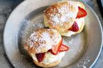 Canadian Vanilla Mascarpone and Strawberry Profiteroles Recipe Dessert