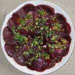 American Beetroot Carpaccio with Pistachios Appetizer