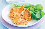 American Sundried Tomato Fetta And Basil Fritters Recipe Appetizer