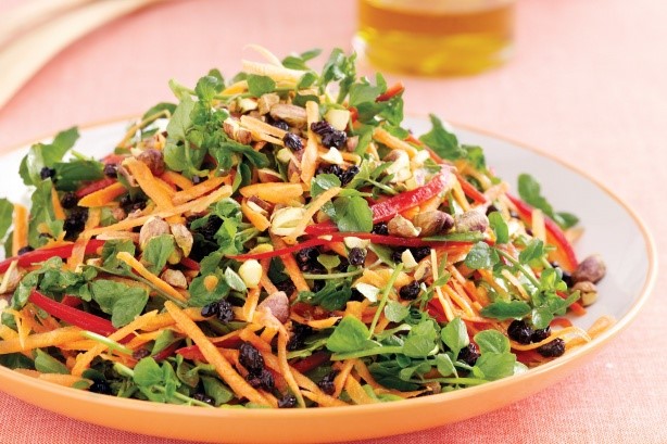 British Watercress Carrot and Capsicum Salad Recipe Appetizer