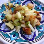 American Salad from Jerusalem Artichokes with Apples and Walnuts Appetizer