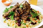 Moroccan Moroccan Beef Skewers With Jewelled Couscous Recipe Appetizer