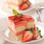 American Strawberry Rhubarb Torte Dessert