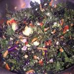 American Raw Kale Confetti Salad with Toasted Sunflower Seeds Breakfast