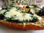 American New Orleans Spinach Garlic Bread Appetizer