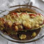 American Zucchini Stuffed with Minced Meat and Tomatoes bolognese Recycling Appetizer