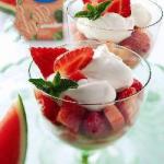 Trifle of Strawberries Watermelon and Raspberries recipe
