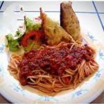 American bolognese Sauce with Bacon Appetizer
