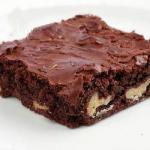American Brownies with Walnuts Without Gluten Dessert