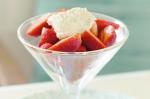 American Pimms Strawberries With Vanilla Ricotta Recipe Dessert