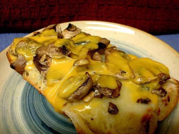 French cheese Mushroom Toast Appetizer