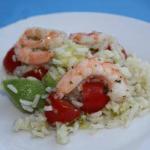 Thai Rice Salad and Shrimp Appetizer