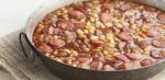 American Bostonian Baked Beans Recipe with Hot Dog and Bacon Dessert