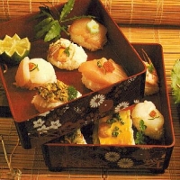 Japanese Sushi Rice Cakes Dinner