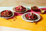 American Raw Raspberry Ginger and Chocolate Tarts Appetizer
