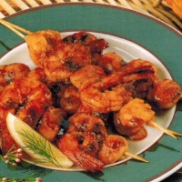 Australian Honeyed Prawn And Scallop Skewers BBQ Grill