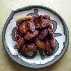 British Yeast Dough with Plums Dessert